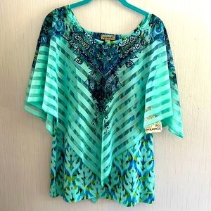 One World Two-Piece Tank/Shawl Top